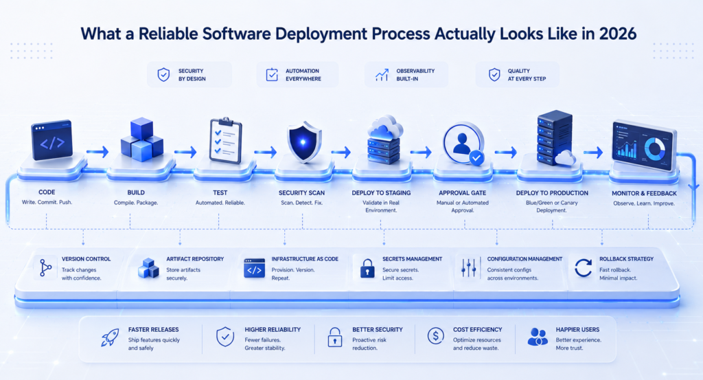 What a Reliable Software Deployment Process Actually Looks Like in 2026  – Techwrix
